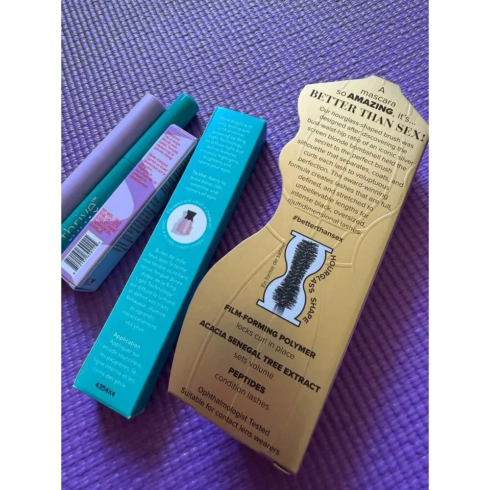 Makeup Lot Too Faced Mascara, Tower 28 eyeshadow, Thrive Causemetics NEW Bundle